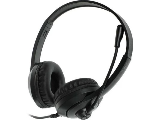 Наушники с микрофоном проводные A4Tech Fstyler FH100i черный (FH100I (STONE BLACK))